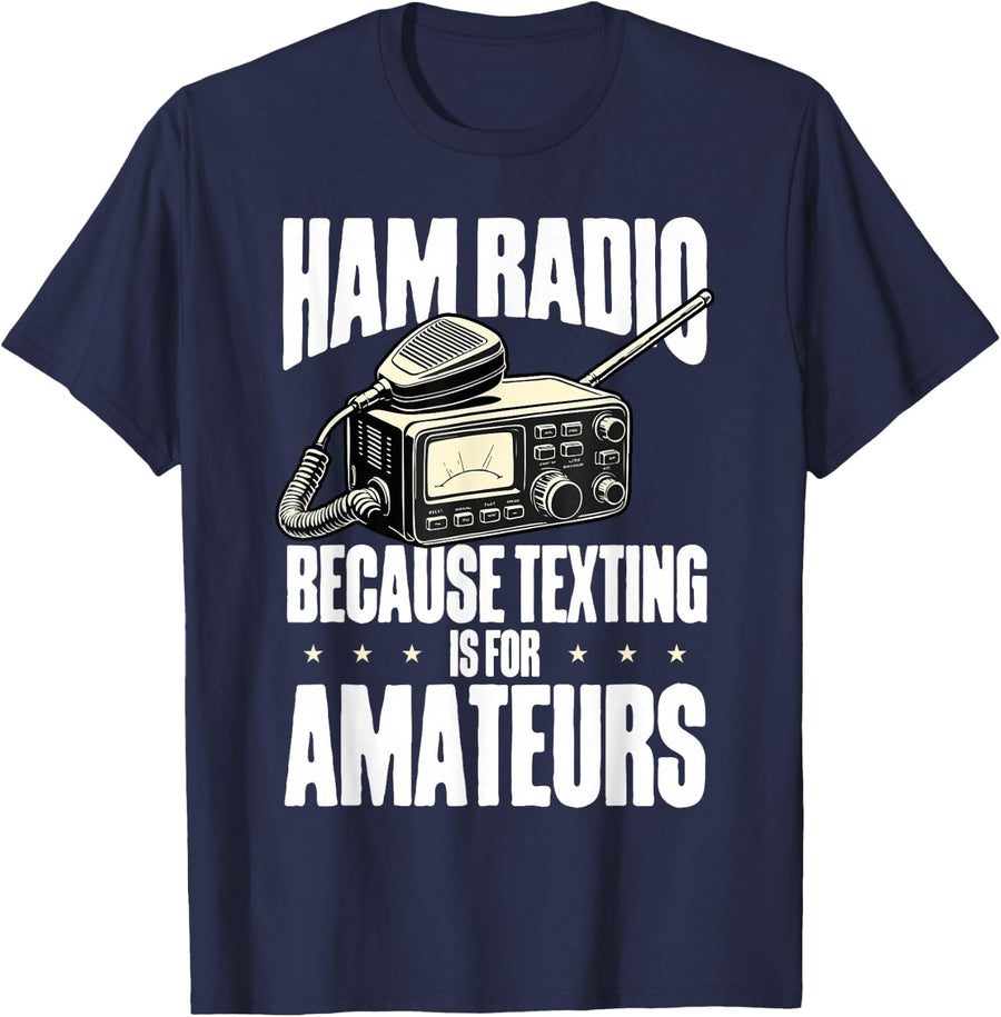 Ham Radio Operator Design Funny Amateur Radio Men T-Shirt - Navy Blue