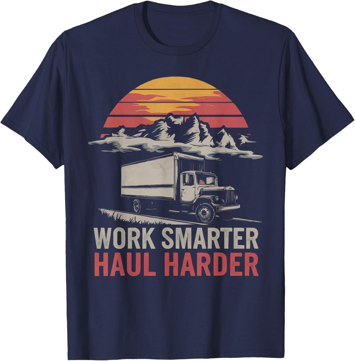Box Truck Driving Truck Driver Proud Trucker T-Shirt - Navy Blue