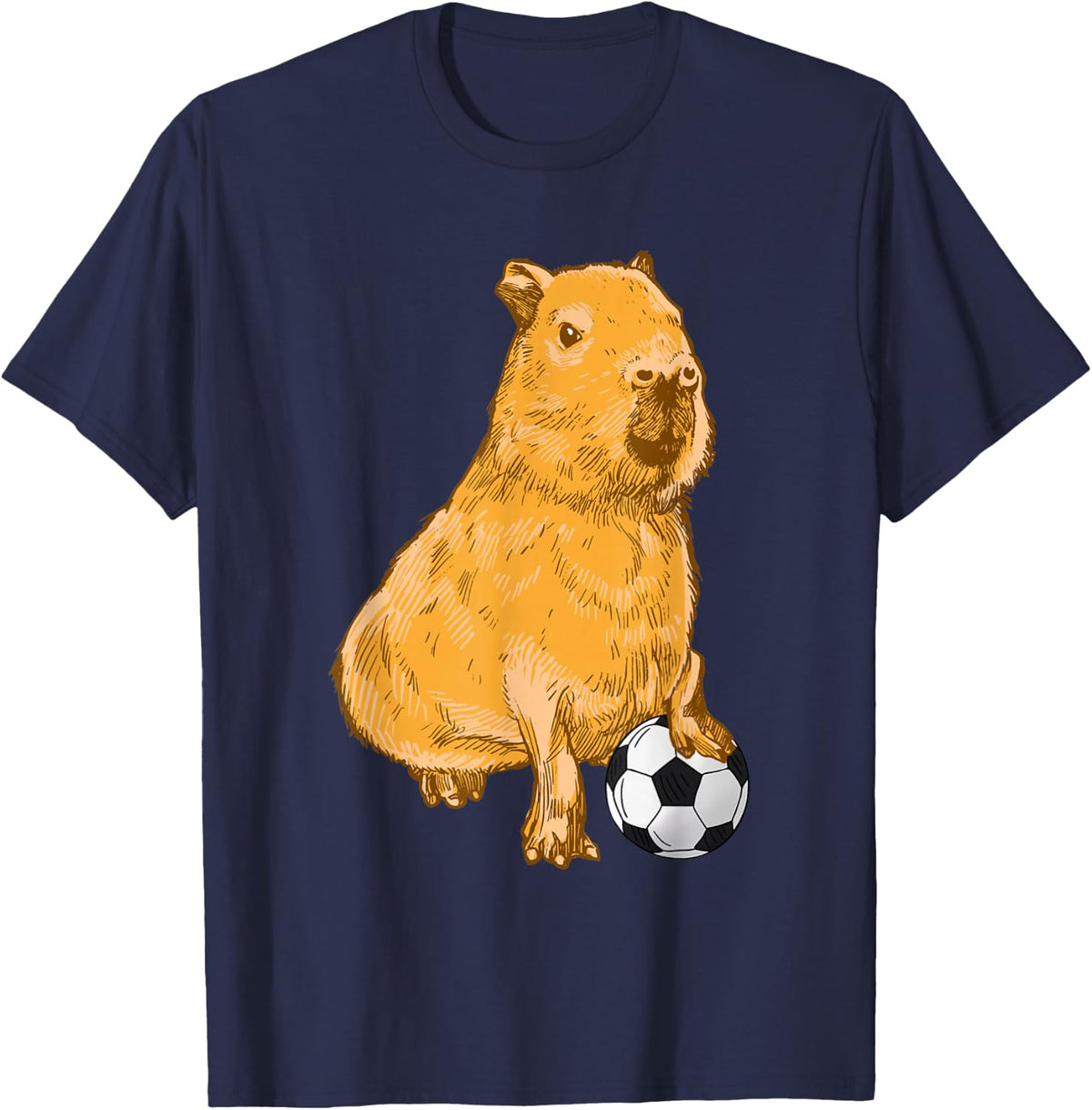 Capybara soccer T-Shirt - Navy Blue