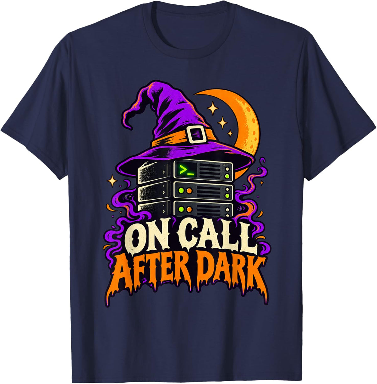 On Call After Dark System Engineer T-Shirt - Navy Blue