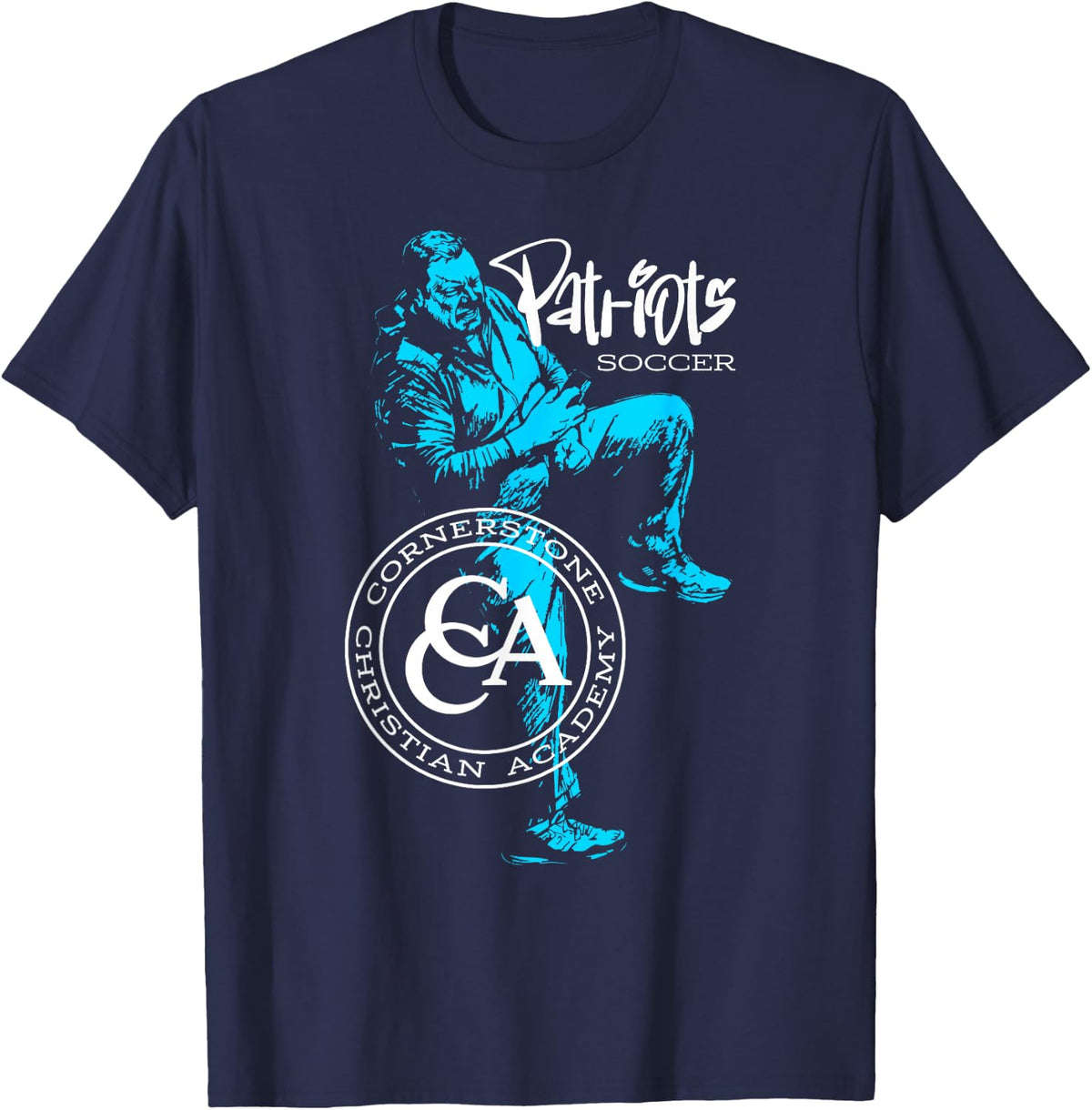 Ugh Dad Soccer T-Shirt - Navy Blue