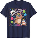 Capy Birthday Capybara Stuff Cute Happy Birthday Capybara T-Shirt - Navy Blue