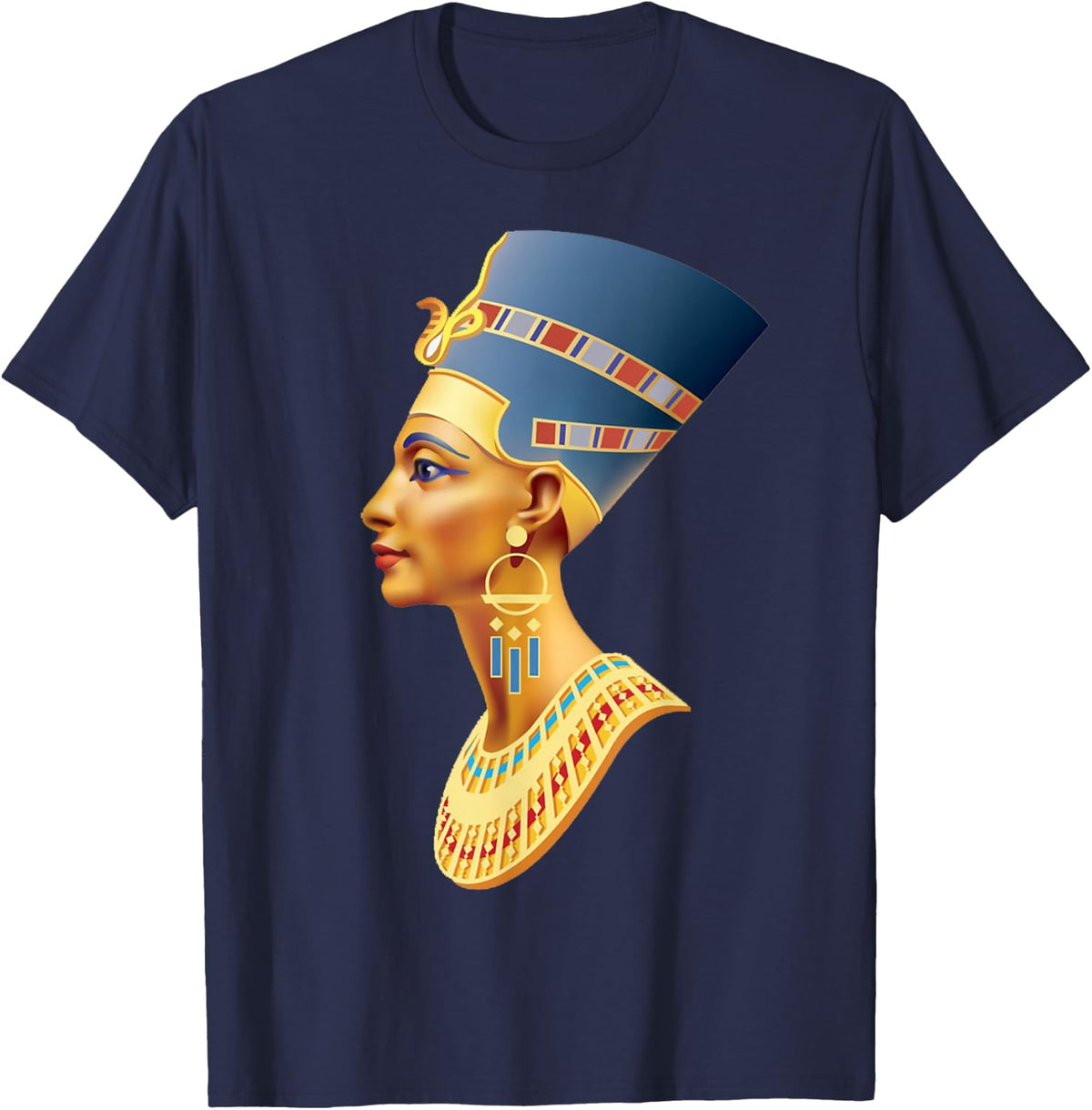 Egyptian Queen Nefertiti Ancient Egyptian Queen Pharaoh T-Shirt - Navy Blue