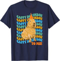 Funny Capybara Birthday Design T-Shirt - Navy Blue