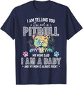 I'm Telling You I'm Not a Pitbull Dog Mu Mom Said Baby T-Shirt - Navy Blue
