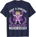 Just A Strong Pancreatic Cancer Warrior Hedgehog Fighting T-Shirt - Navy Blue