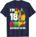 18 Years Old Capy Birthday to me 18th Birthday Capybara T-Shirt - Navy Blue