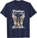 Vintage Since 2010 Limeted Classic Rock Guitar Year Of Birth T-Shirt - Navy Blue