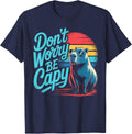 Don't Worry Be Capy T-Shirt - Navy Blue