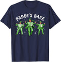 Paddy's Back Funny Trump St Patrick's Day Lucky Shamrock T-Shirt - Navy Blue