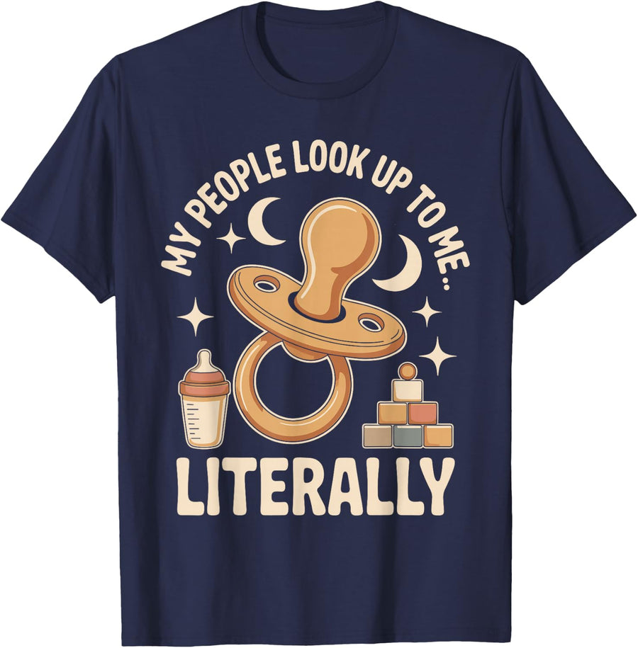 Childcare Provider Funny Daycare Teacher T-Shirt - Navy Blue
