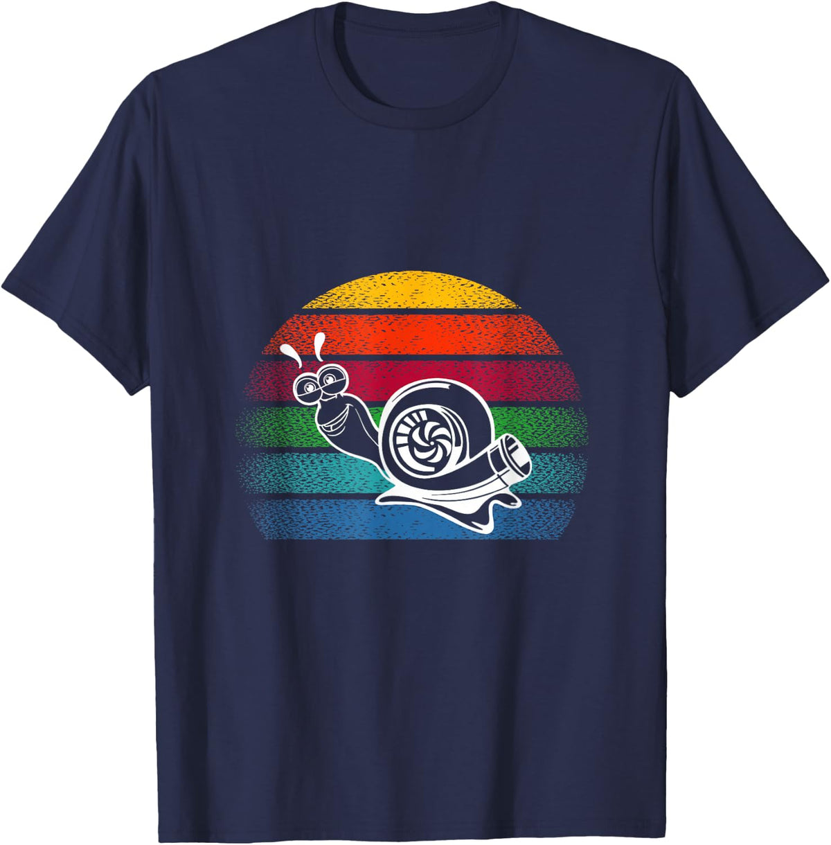 Turbo Snail Boost Racing Team Car Engine Steam Punk Style T-Shirt - Navy Blue
