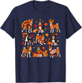Cute Basenji Dog Turkey Thanksgiving Fall Autumn Costume T-Shirt - Navy Blue
