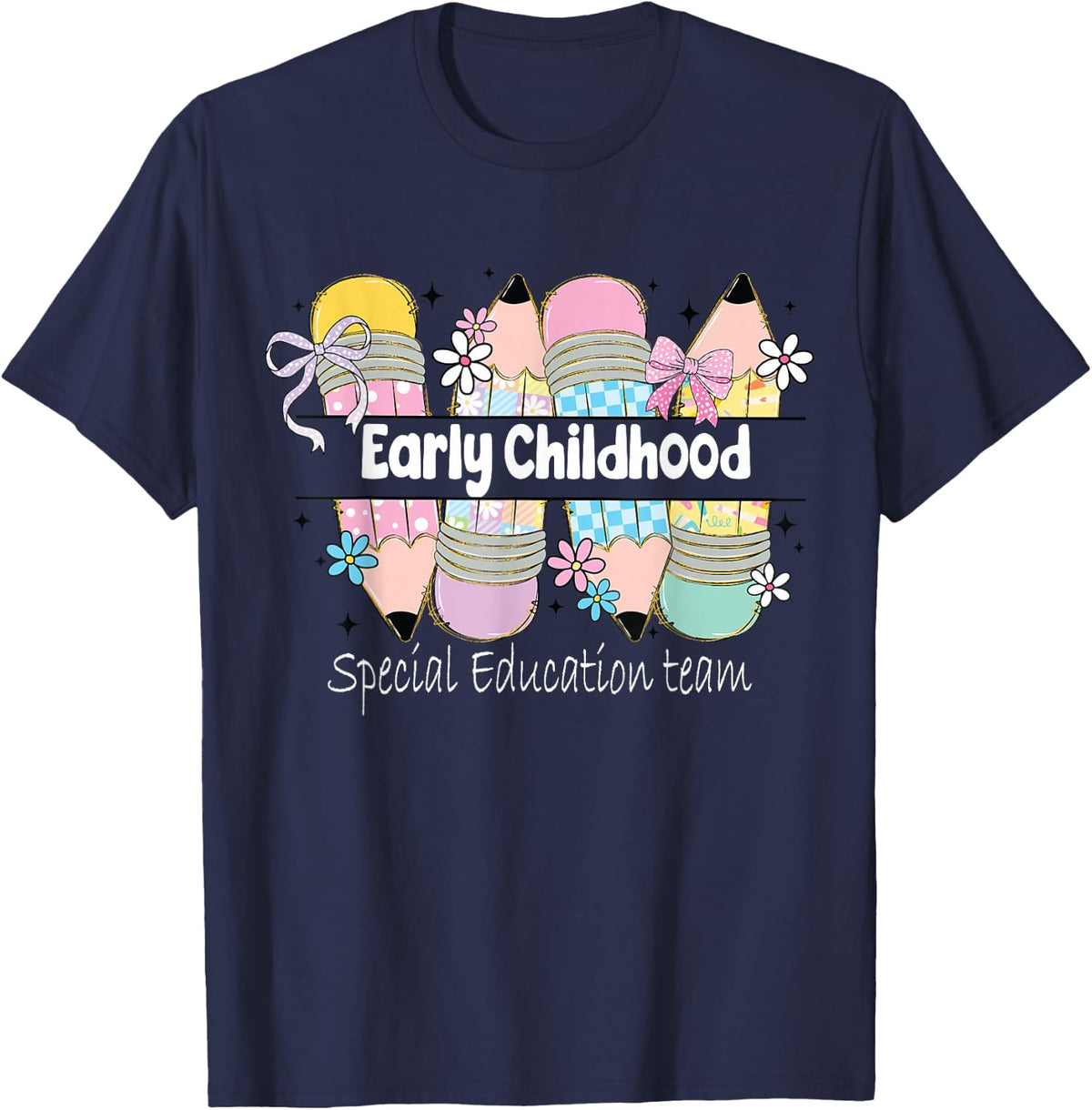 Early Childhood Teacher Special Education ECSE Teacher T-Shirt - Navy Blue