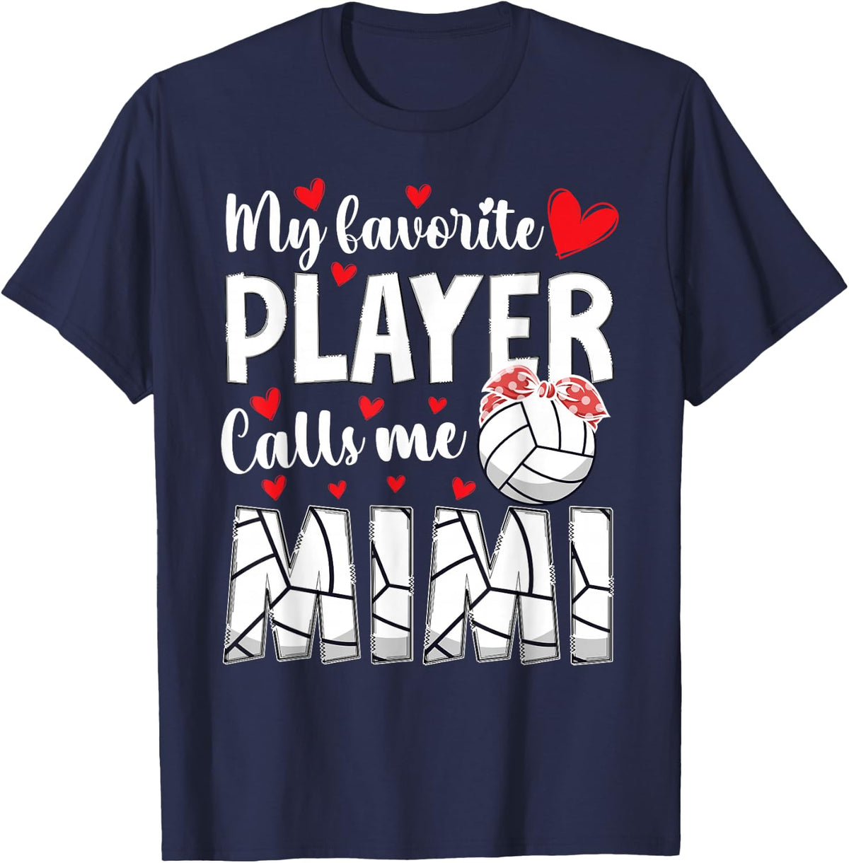 Proud Volleyball Mimi Of A Volleyball Player Mimi T-Shirt - Navy Blue
