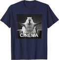 Capybara Absolute Cinema Meme Humor Tees T Shirts for Men Women Kids - Navy Blue