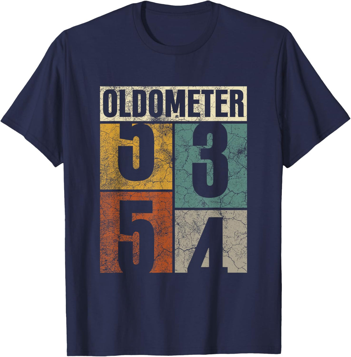 Oldometer 53-54 Legends Retro 54th Birthday Classic His/her T-Shirt - Navy Blue
