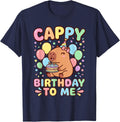Cappy Birthday Capybara Birthday to Me T-Shirt - Navy Blue