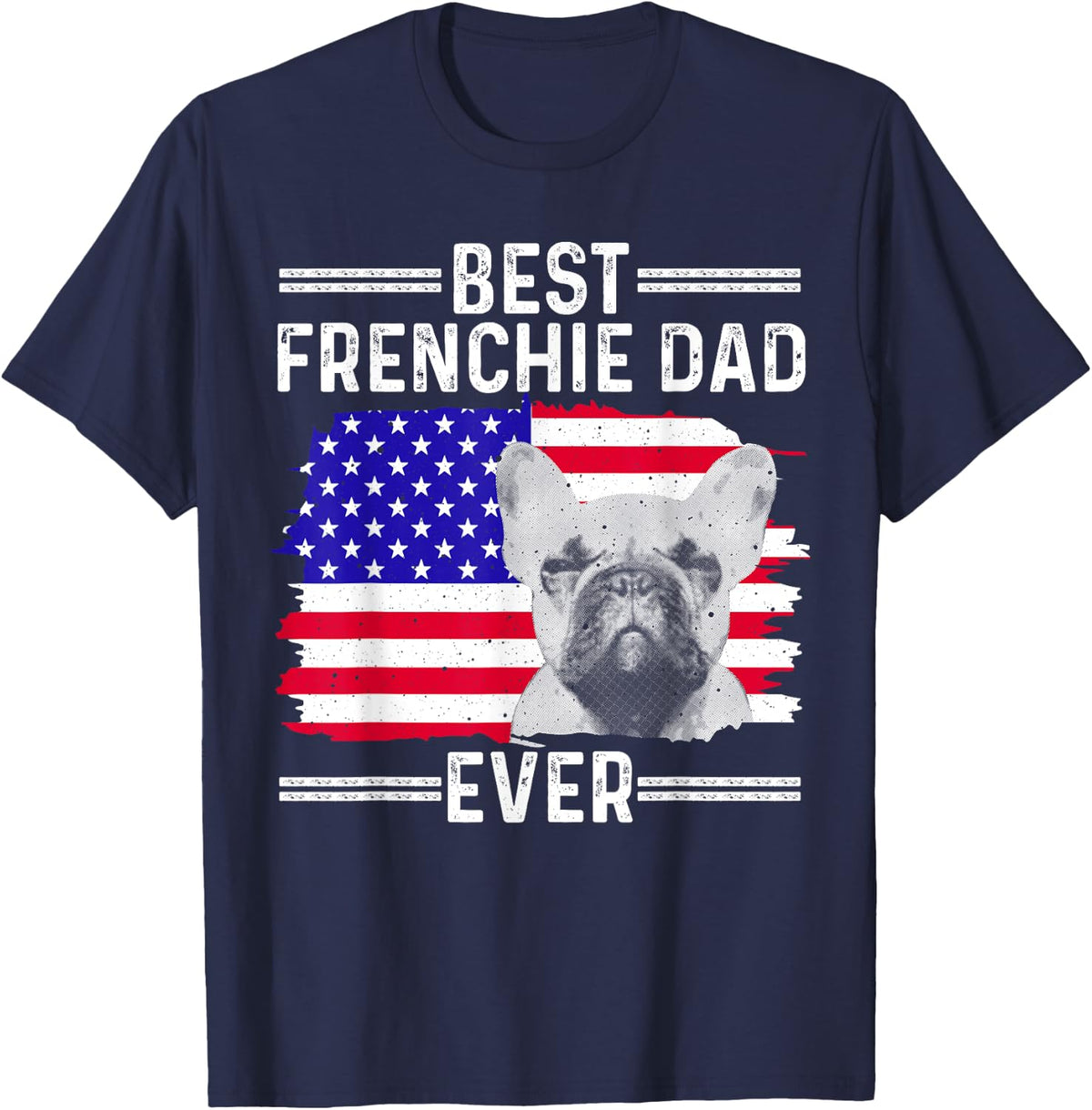 Funny Frenchie Dad Design for French Bulldog Lover Men Kids T-Shirt - Navy Blue