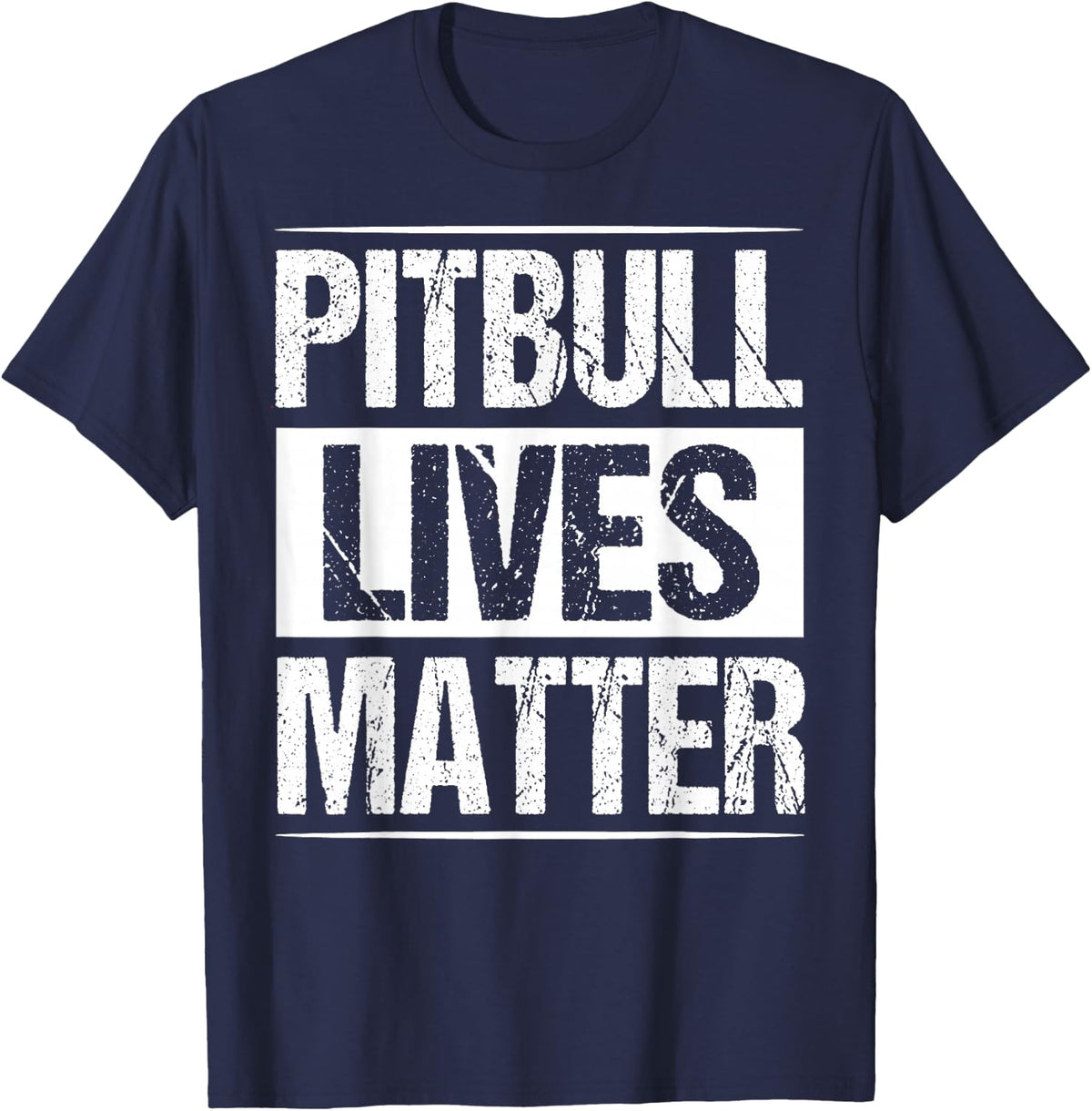 Pitbull Lives Matter Shirt Pit Loverss For Dog Owners T-Shirt - Navy Blue