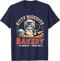 Cat Baking Kitty Biscuits We Knead Em You Need Em T-Shirt - Navy Blue