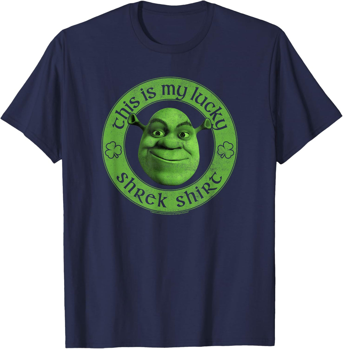 Shrek St. Patrick's Day This is My Lucky Shrek Shirt T-Shirt - Navy Blue