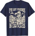 I've Got Friends in Low Places - Welsh Corgi Dad T-Shirt - Navy Blue