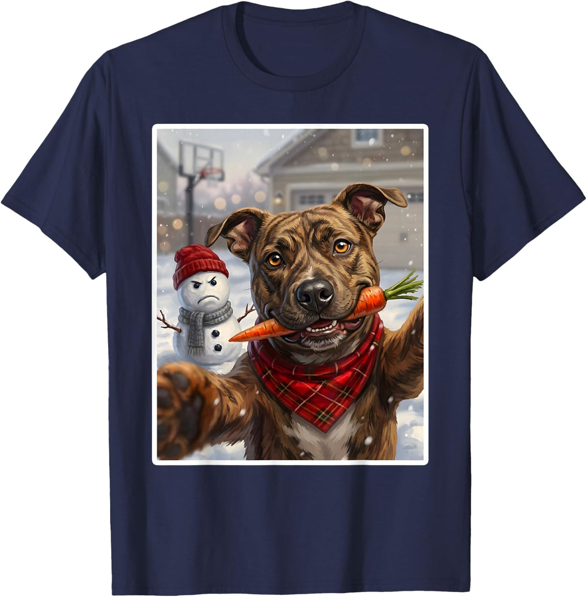 Christmas Selfie T-Shirt - Navy Blue