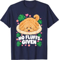 No Fluffs Given Goldendoodle Funny Doodle Mom T-Shirt - Navy Blue