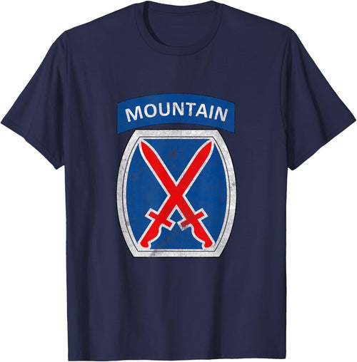 10th Mountain Division Veteran Fort Drum New York Gift Tee T-Shirt - Navy Blue
