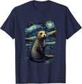 Otter Starry Night T-Shirt - Navy Blue
