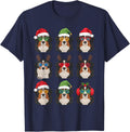 Bernese Mountain Funny Christmas Pajama Cute Dog Owner T-Shirt - Navy Blue