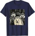 Cool Vintage Gangster Street Crew Hedgehog T-Shirt - Navy Blue
