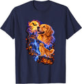 Goldendoodle Dog Halloween Pumpkin Dog Lover T-Shirt - Navy Blue