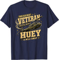 This Old Deaf Veteran Can Still Hear A Huey A Mile Away T-Shirt - Navy Blue