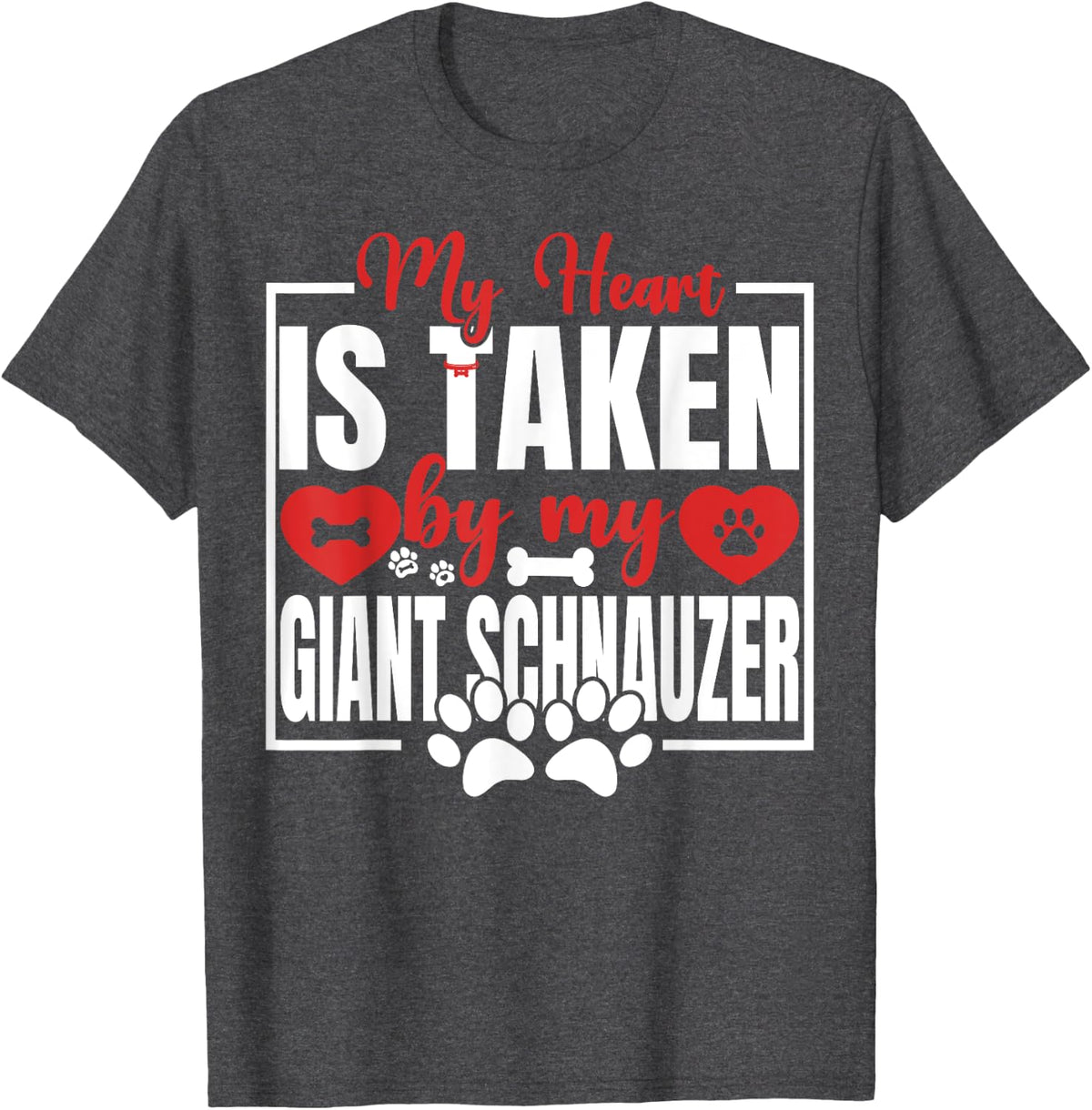 Giant Schnauzer Dog Dad Funny Giant Schnauzer Father Lover T-Shirt - Dark Heather Grey