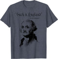 Suck it England Funny 4th of July USA Flag Graphic T-Shirt - Heather Blue