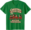 Bernese Mountain Dog Classic Xmas Locomotive T-Shirt - Kelly Green
