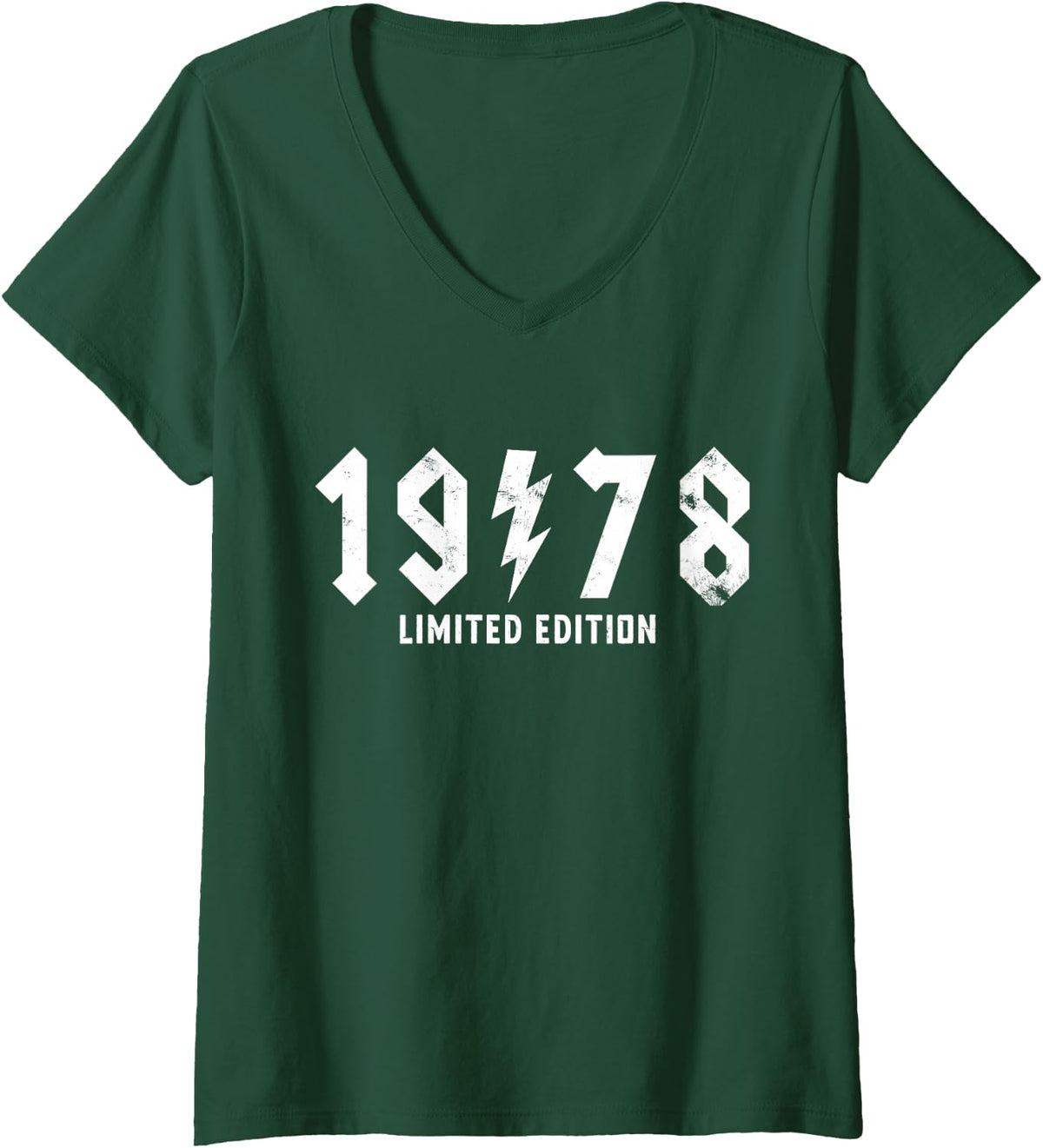 Women's Vintage Legends 48th Birthday Rock Legendary 1978 Classic V-Neck T-Shirt - Dark Green