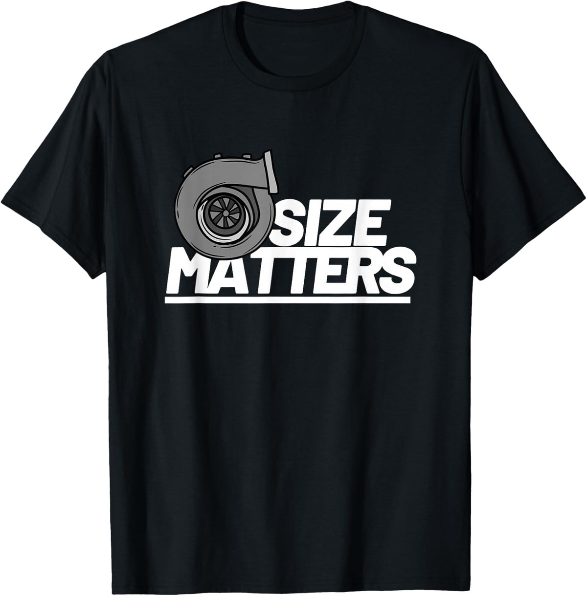 Size Matters Turbo For Men Car Show T-Shirt - Black