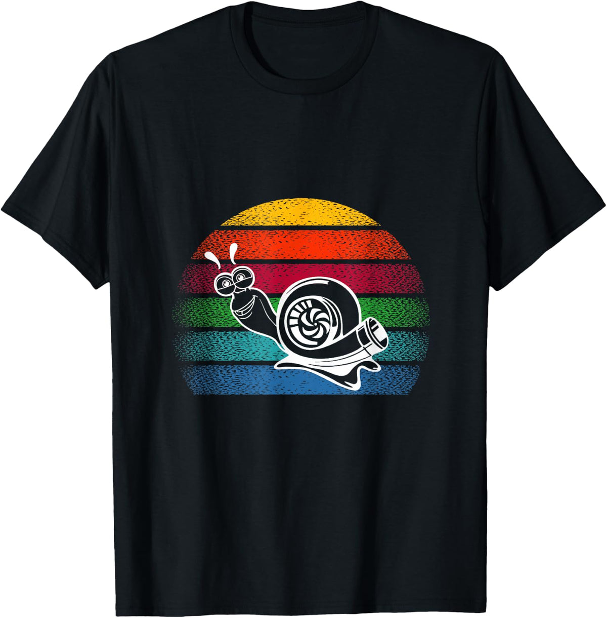 Turbo Snail Boost Racing Team Car Engine Steam Punk Style T-Shirt - Black