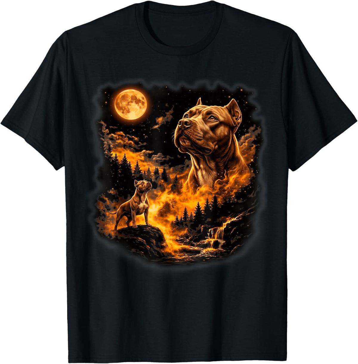 Fire Night 90s Pittie Lover T-Shirt - Black