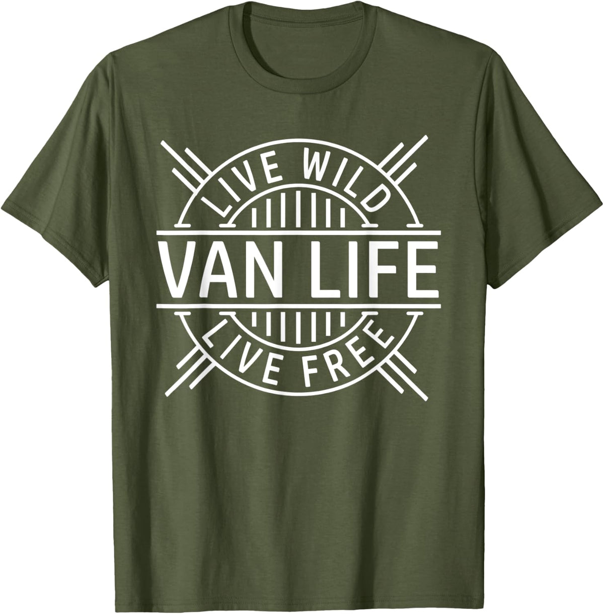Van Dweller Clothing & Van Life Apparel - Van Life T-Shirt - Olive Green