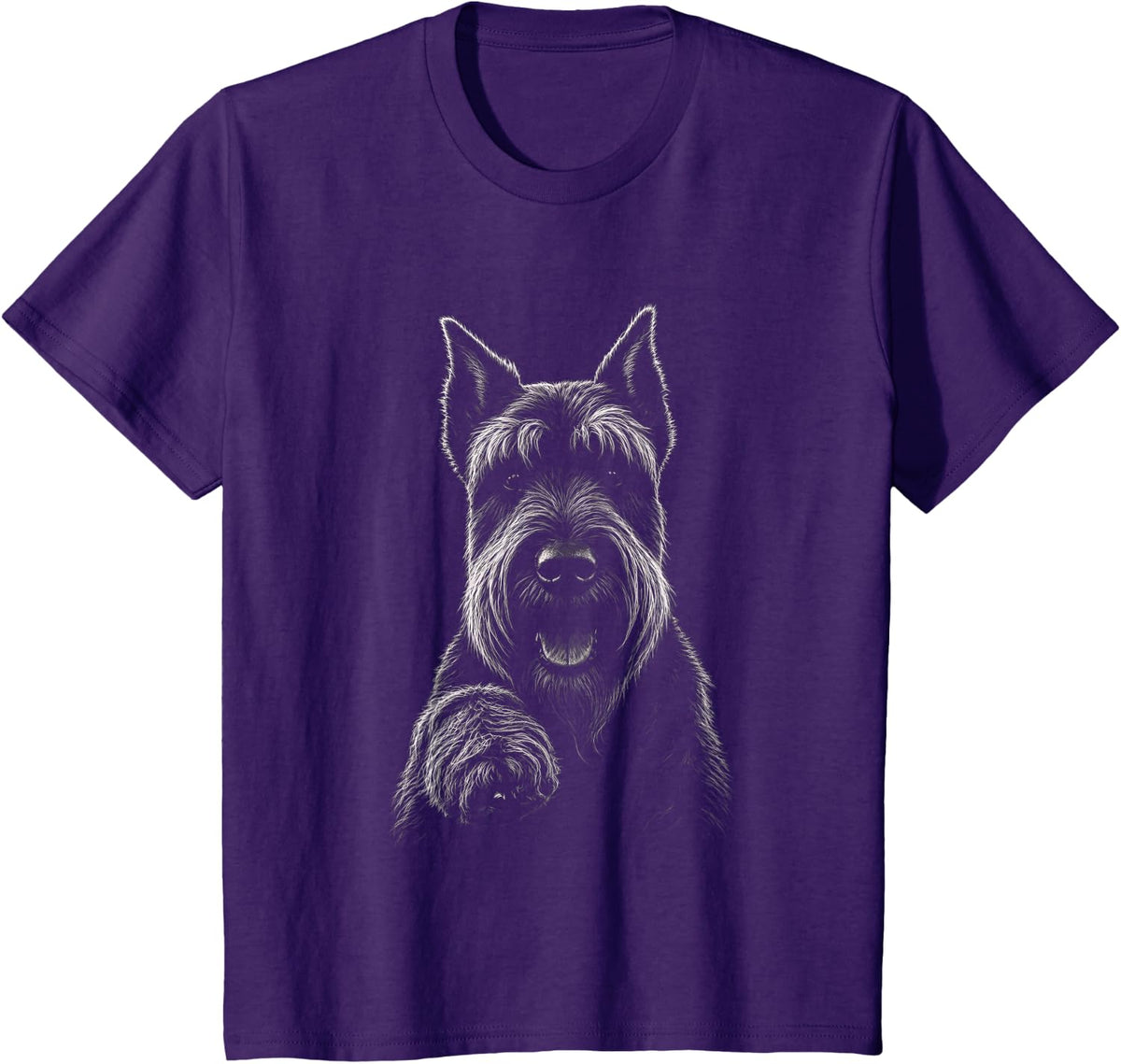 Giant Schnauzer Graphic Artwork Design T-Shirt - Purple