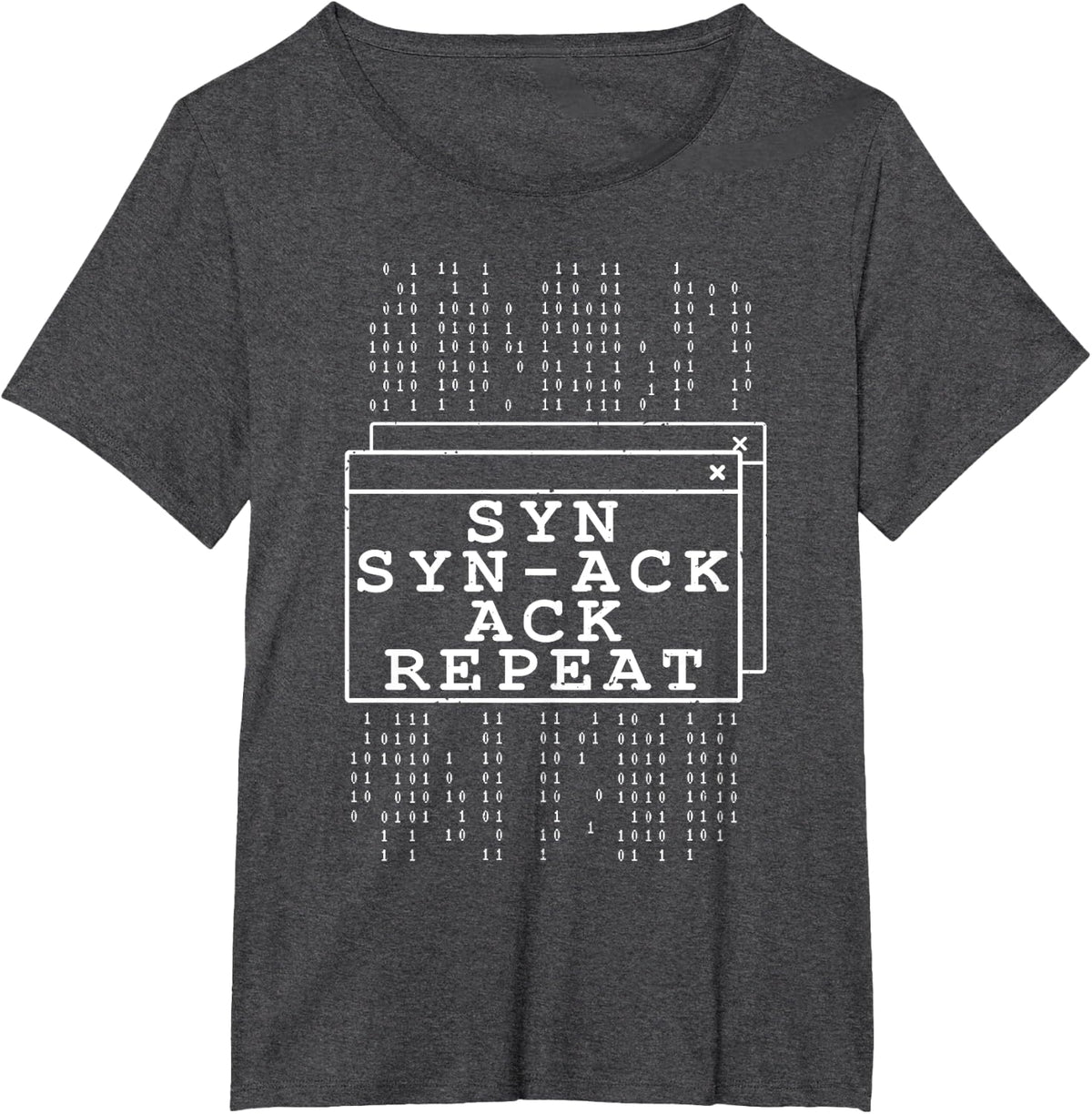 Network Admin, Syn Ack Repeat, Sysadmin & IT Programmer T-Shirt - Dark Heather Grey