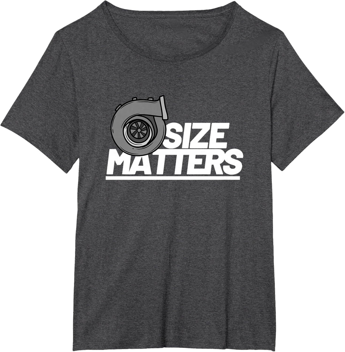 Size Matters Turbo For Men Car Show T-Shirt - Dark Heather Grey