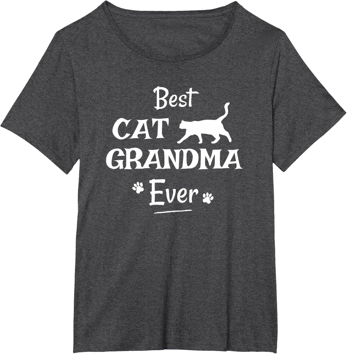Best Cat Grandma Ever T Shirt Novelty Gift From Cat Shirt T-Shirt - Dark Heather Grey