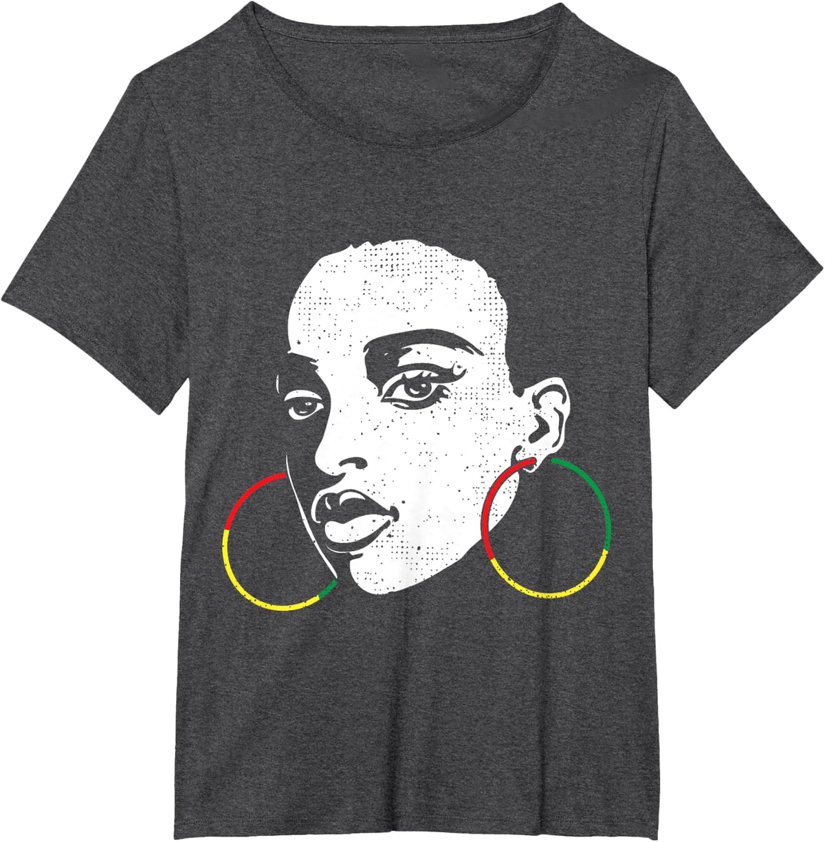 Afro Black Woman Afican Color Cool Black History Month Gift T-Shirt - Dark Heather Grey