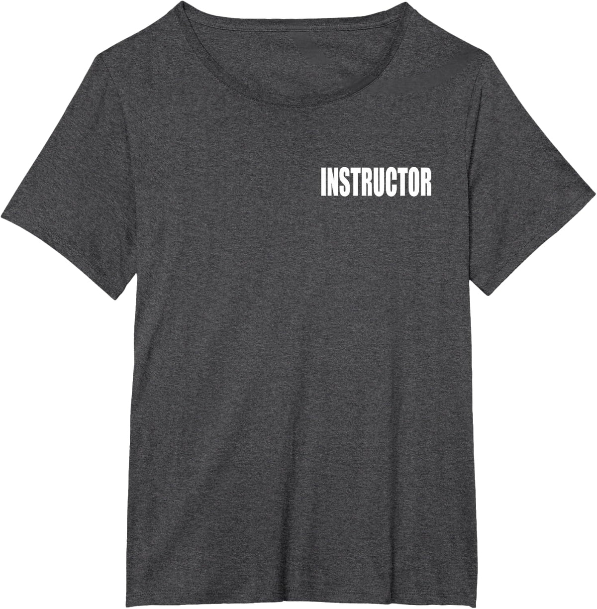Instructor Teacher Educator Trainer (Design on Front & Back) T-Shirt - Dark Heather Grey