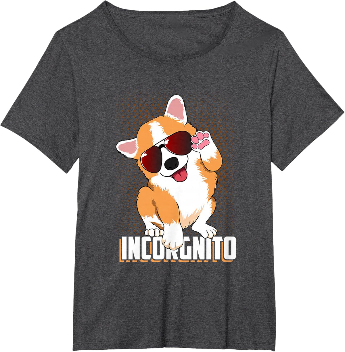 Funny Corgi Incorgnito T-Shirt For Dog Lovers And Pet Parents Tees - Dark Heather Grey